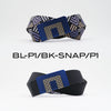 MIN BELT - BLUE BUCKLE, BLACK P1 STRAP